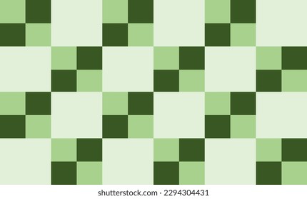 green and white chess board pattern as seamless repeat style, replete image design for fabric printing
