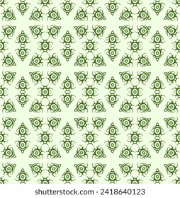 Green and white circular pattern suitable for backgrounds, textiles, packaging, and decor. Ideal for spring and naturethemed designs.