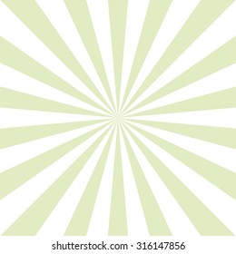 Green and white color burst background. White rays wallpaper. Vector illustration. EPS10