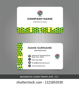 green and white with creative graphic modern name and business card template,vector and illustration