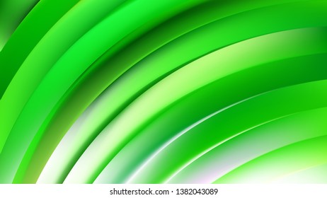 Green and White Curved Stripes