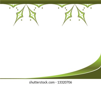 Green White decorative background 2