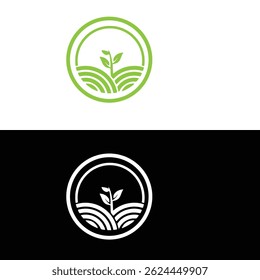  umweltfreundliches grünes und weißes Logo