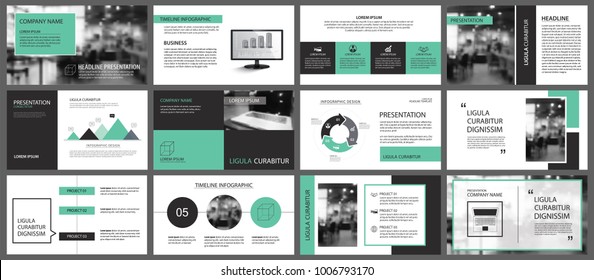 Green and white element for slide infographic on background. Presentation template. Use for business annual report, flyer, corporate marketing, leaflet, advertising, brochure, modern style. 