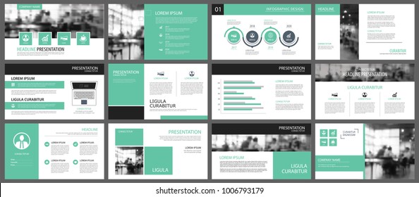 Green and white element for slide infographic on background. Presentation template. Use for business annual report, flyer, corporate marketing, leaflet, advertising, brochure, modern style. 