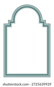 Grün-Weiß-Geometrische Mäander-Schlüssel-Muster Bogenrahmen. 90