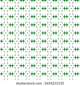 Green and white geometric pattern with star-like shapes and crisp outlines, forming a modern symmetrical design ideal for backgrounds or print elements.
