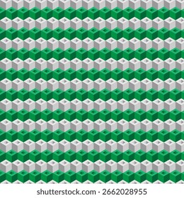  Green and white geometric seamless pattern for a stylish retro-style wallpaper design