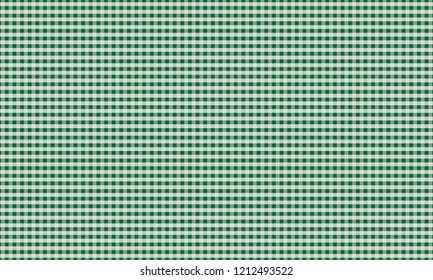 Green and white gingham background texture.Vector illustration