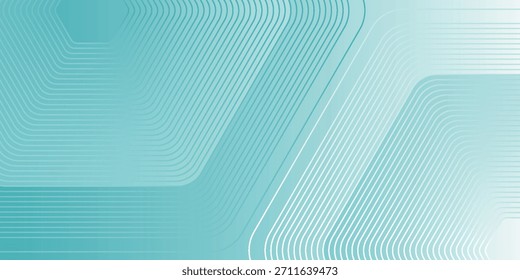 Green and white gradient abstract background with modern hexagonal line design. Simple background concept for covers, brochures, certificates, presentations. 