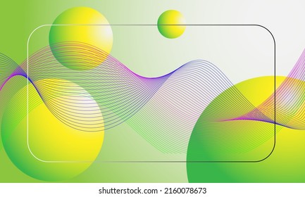 Green and white gradient background with geometric round shape is provided for EPS-10 vector design backdrop.