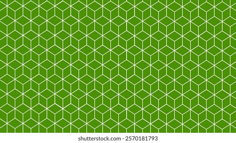 Green and white honeycomb seamless pattern as a background