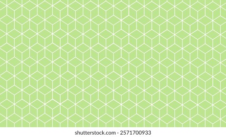 Green and white honeycomb seamless pattern as a background