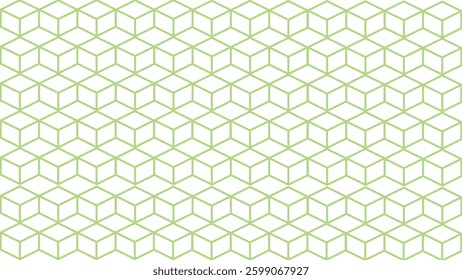 Green and white honeycomb seamless pattern as a background	