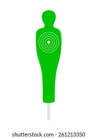 Green and white human target
