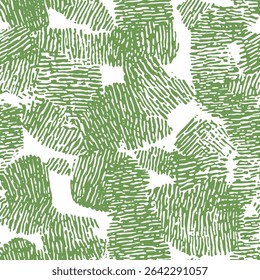 Green and white ink drawings, reminiscent of the hand-drawn on linen fabric print pattern, cotton, silk, vector illustration, doodle summer, kids and baby designs for print fabric.