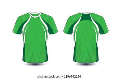 Green and white layout e-sport t-shirt design template