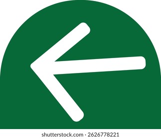 green and white left tir icon design