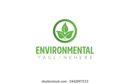 a green and white logo for environmental environmental environmental environmental .