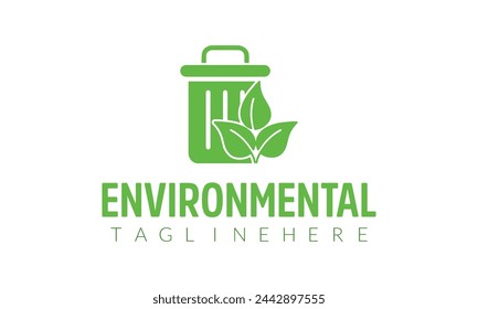 a green and white logo for environmental environment.