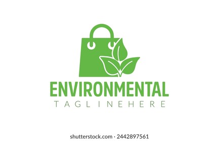 un logotipo verde y blanco para el medio ambiente.