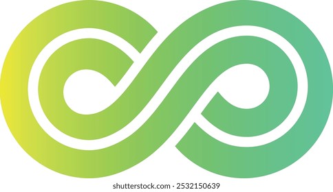 A green and white logo with a large circle and a smaller circle inside it