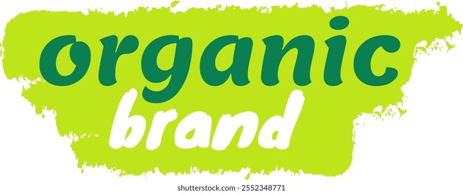 Logotipo verde e branco que promove os produtos biológicos e destaca o compromisso com a sustentabilidade e a vida saudável, apelando aos consumidores ecologicamente conscientes