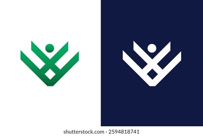 Green and white logo a visual representation of strength and resilience