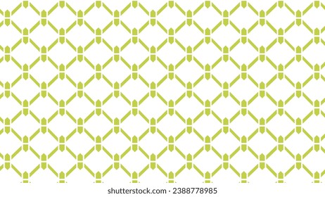Green and white ornament mesh pattern