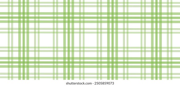 Green and white plaid fabric texture background	