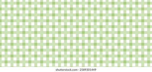 Green and white plaid geometric pattern vector illustration