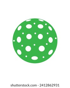 a green and white polka dot ball with dots