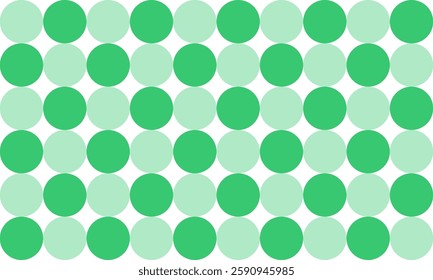 green and white polka dots circle background for backdrop and wallpaper template. repeat seamless style design for fabric printing