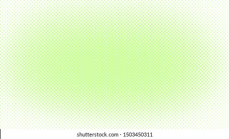 Green and white retro comic pop art background with halftone dots design, vector illustration template
