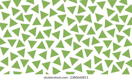 Green and white seamless geometric triangle pattern