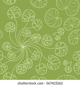 green and white seamless pattern for background from plants