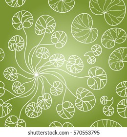 green and white seamless pattern for background from plants