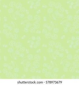green and white seamless pattern for background from plants
