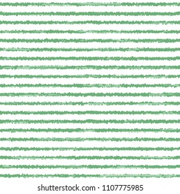 Green and white seamless vector illustration with striped pattern. Beautiful abstract background with rough horizontal stripes. Bright textured design for paper, textile or surface decoration.