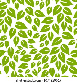 Seamless Pattern Green Leaves Vector Illustration Stock Vector (Royalty ...