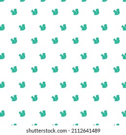 Green white squirrel pattern for background, vector