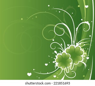 Green and white St. Patrick's Day background.