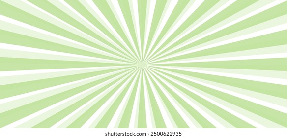 Green and white sunburst background