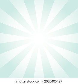 Green and white Sunburst Pattern Background. Rays. Sunburst background. Vector illustration. Green and white radial background.