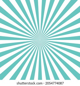 Green and white Sunburst Pattern Background. Rays. Sunburst background. Vector illustration. Green and white radial background.