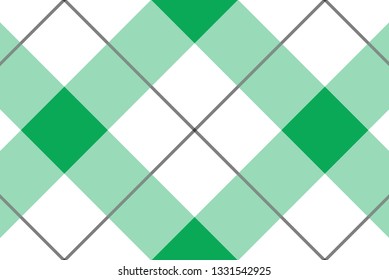 Green and white tablecloth pattern.Texture for : plaid, tablecloths, clothes, shirts, dresses, paper, bedding, blankets, quilts and other textile products. Vector illustration. - Vector