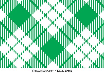 green and white tartan plaid pattern.Scottish Woven Pattern - Vector illustration.-EPS-10