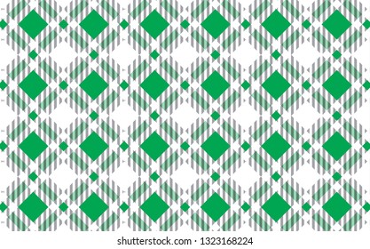 green and white tartan plaid pattern.Texture for : plaid, tablecloths, clothes, shirts, dresses, paper, bedding, blankets, quilts and other textile products. Vector illustration. - Vector