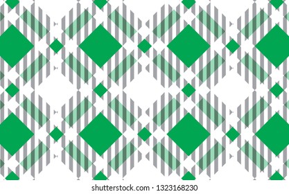 green and white tartan plaid pattern.Texture for : plaid, tablecloths, clothes, shirts, dresses, paper, bedding, blankets, quilts and other textile products. Vector illustration. - Vector