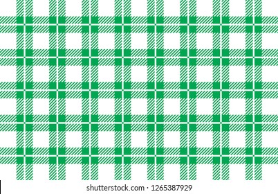 green and white tartan plaid pattern.Vector illustration.EPS-10.